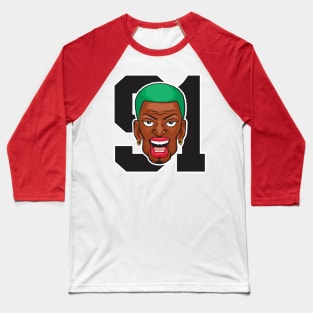 Dennis Rodman 91 Baseball T-Shirt